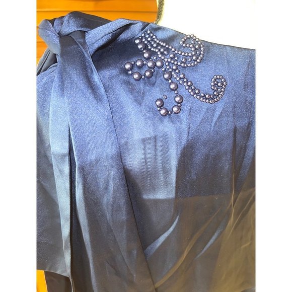 ebene by p assouline Navy Sequin Blouse -- Large - Picture 7 of 10